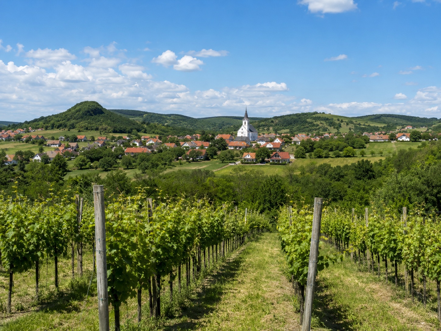 Ländliche Landschaft in Ungarn als Eindruck für das Wohnen rund um Csikóstőttős