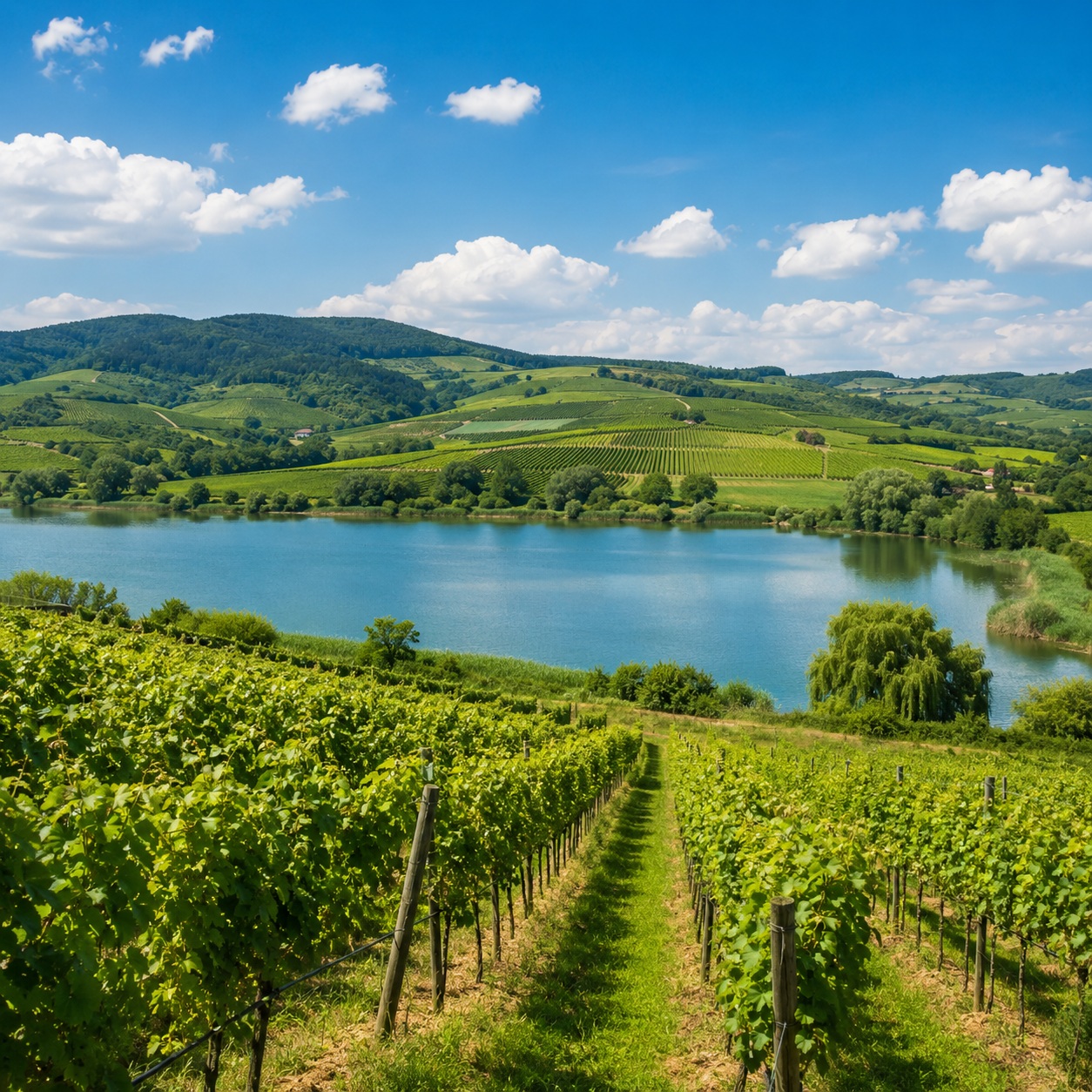 Ländliche Landschaft in Ungarn als Eindruck für das Wohnen rund um Kapospula