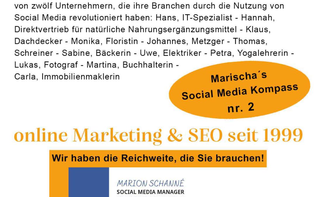 Marischa´s Social Media Kompass – jeden Monat neu!