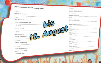 Veranstaltungen am Balaton 06. – 15. August 2024