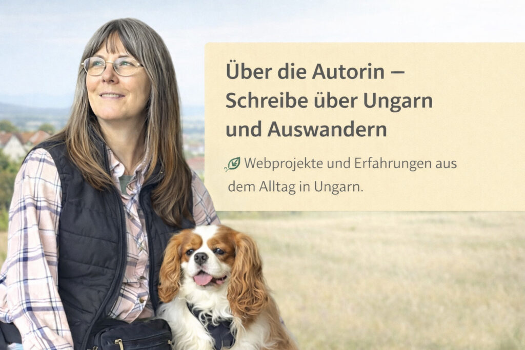 Autor mit Hund – schreibt über Auswandern nach Ungarn und Leben auf dem Land in Ungarn