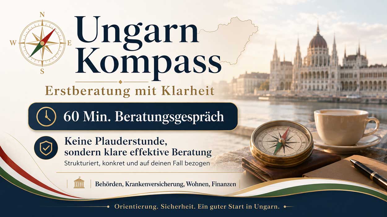 Beratungsgespräch zum Thema Auswandern nach Ungarn, Banner